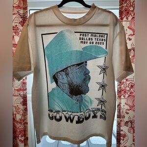 Post Malone Dallas Cowboys AT&T Stadium t shirt size large